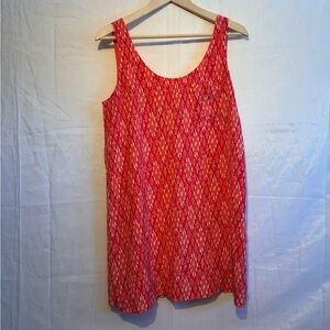 Joie Vibrant Red and Pink Patterned Mini Dress